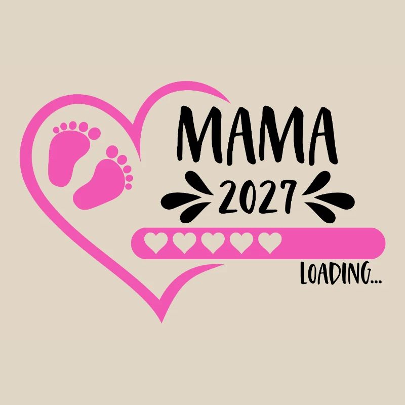Mama 2027 loading Herz Version Mädchen pink