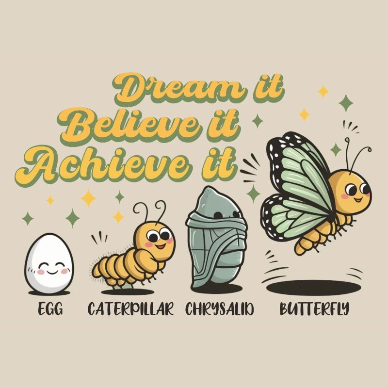 Chenille Schmetterling Schule Evolution Geschenk