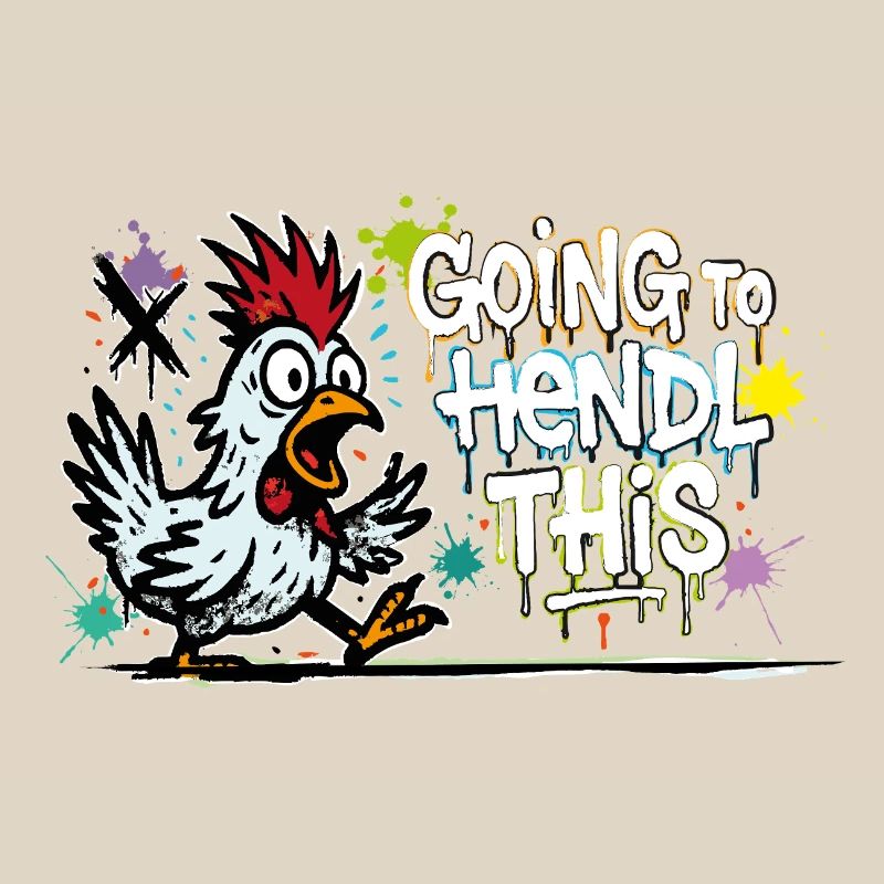 Going to Hendl This Graffiti Denglisch Spruch