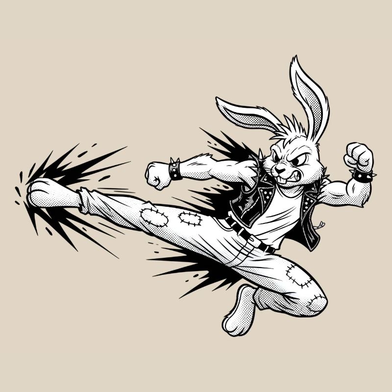 Heavy Metal Easter Bunny Rocker Easter Hardcore Bunny
