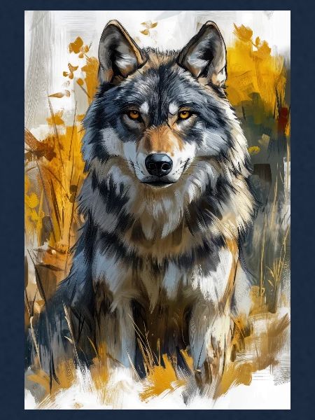 Illustration eines Wolfes