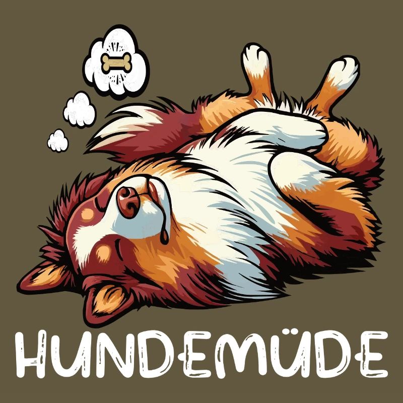 Hundemüde Australian Shepherd Aussie Aussiehalter