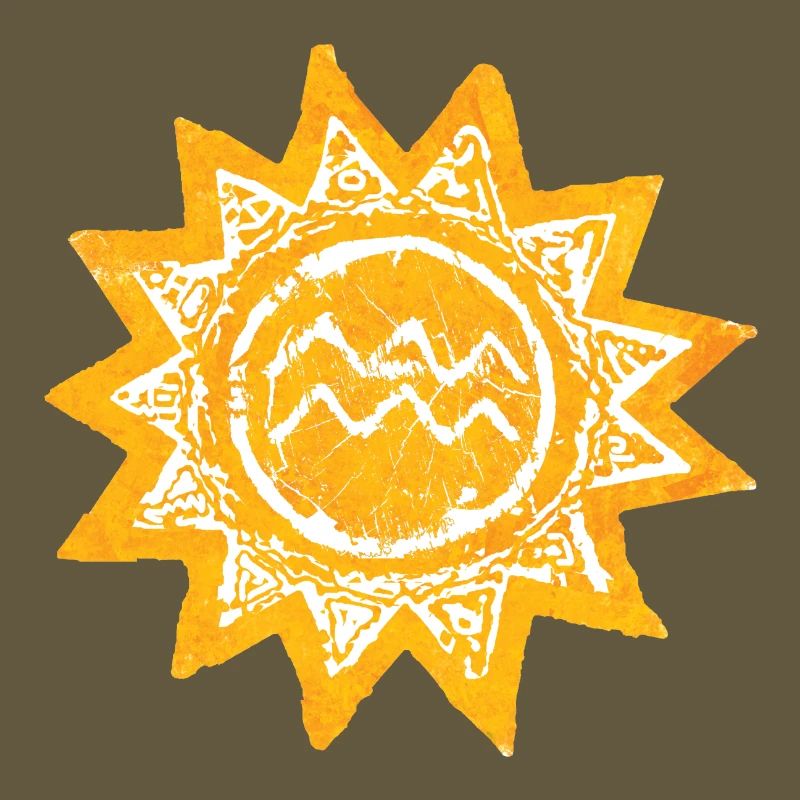 Design abstrait du soleil dans les tons de jaune de Majorque