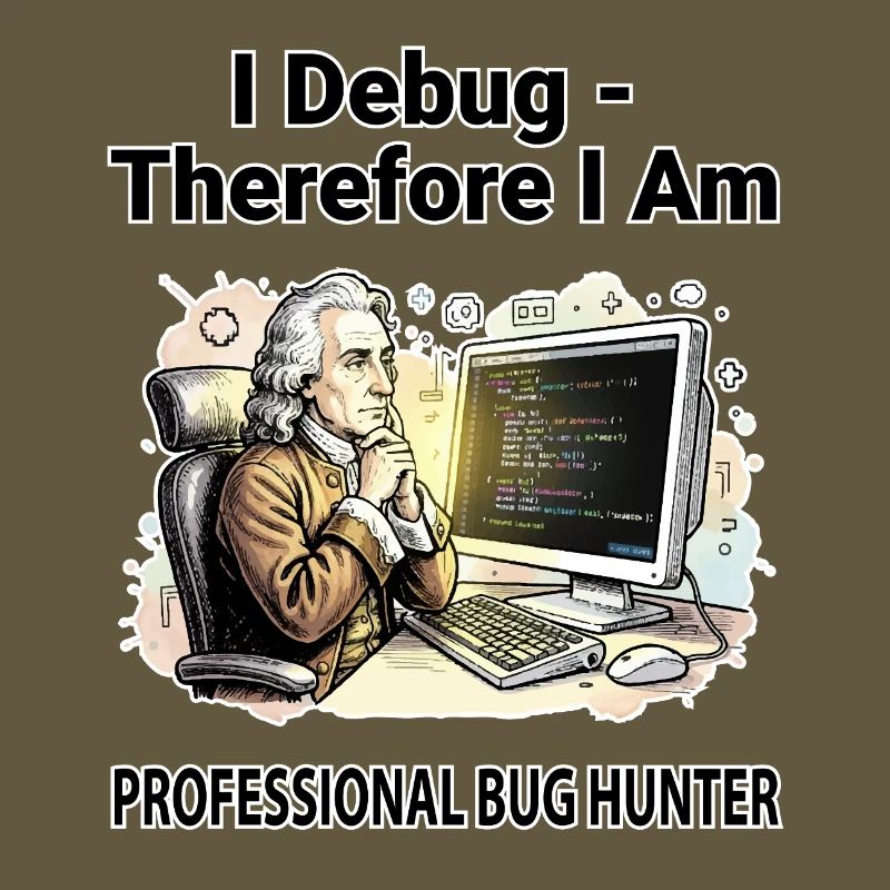 I Debug Therefore I Am: Pro Bug Hunter - dark BG