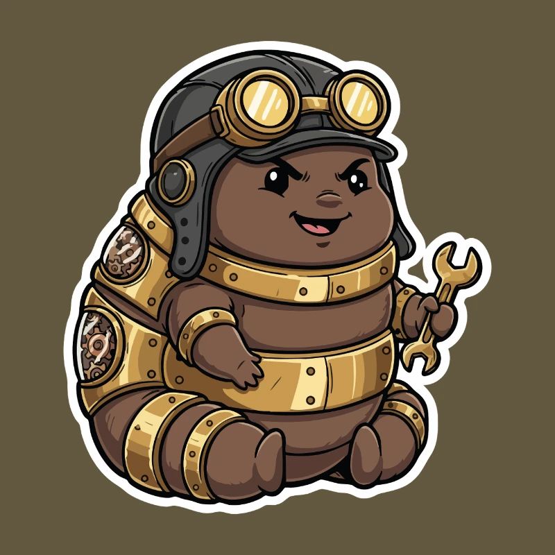 Steampunk Engineer Engineer Brass Crawler