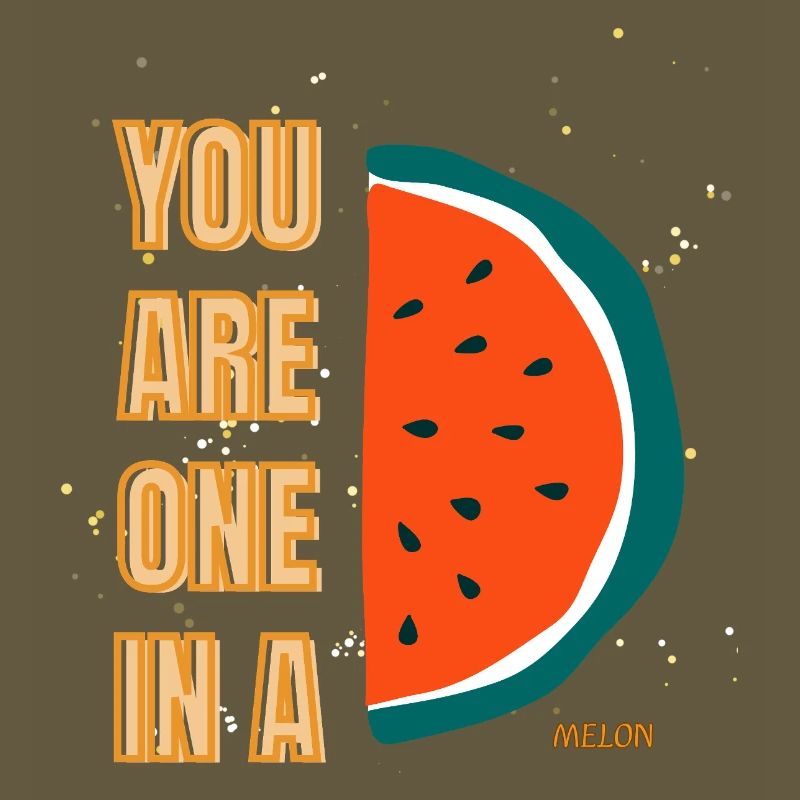 C’est drôle, tu es un dans une pastèque, pastèque, fruit de jeu de mots