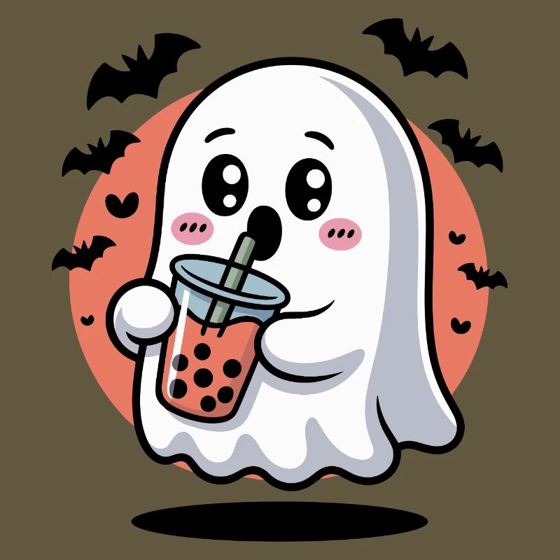 Conception de plaisir de café Sweet Ghost