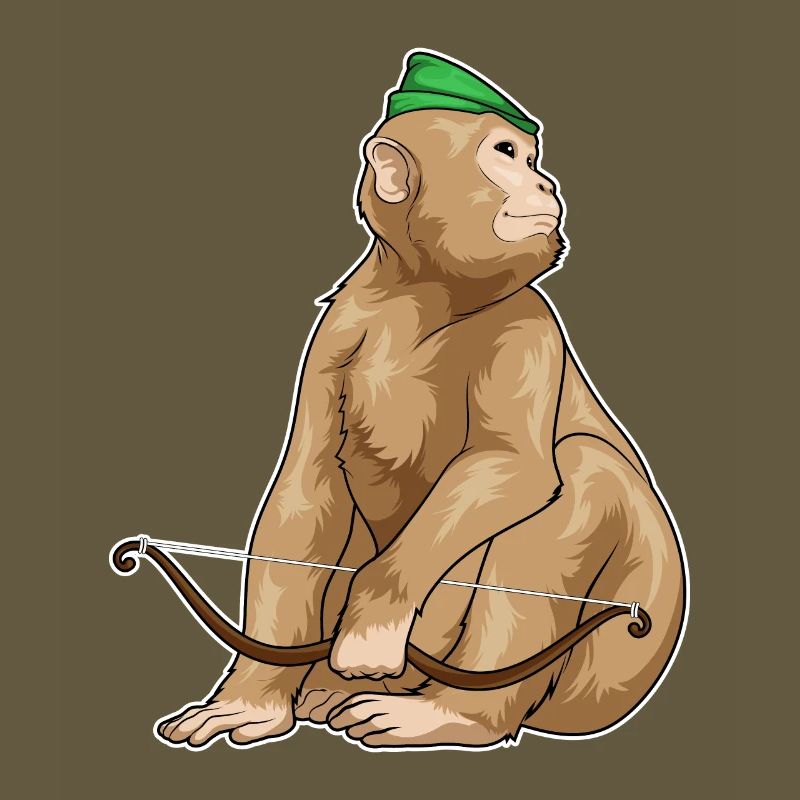 Affe Bogenschütze Bogen