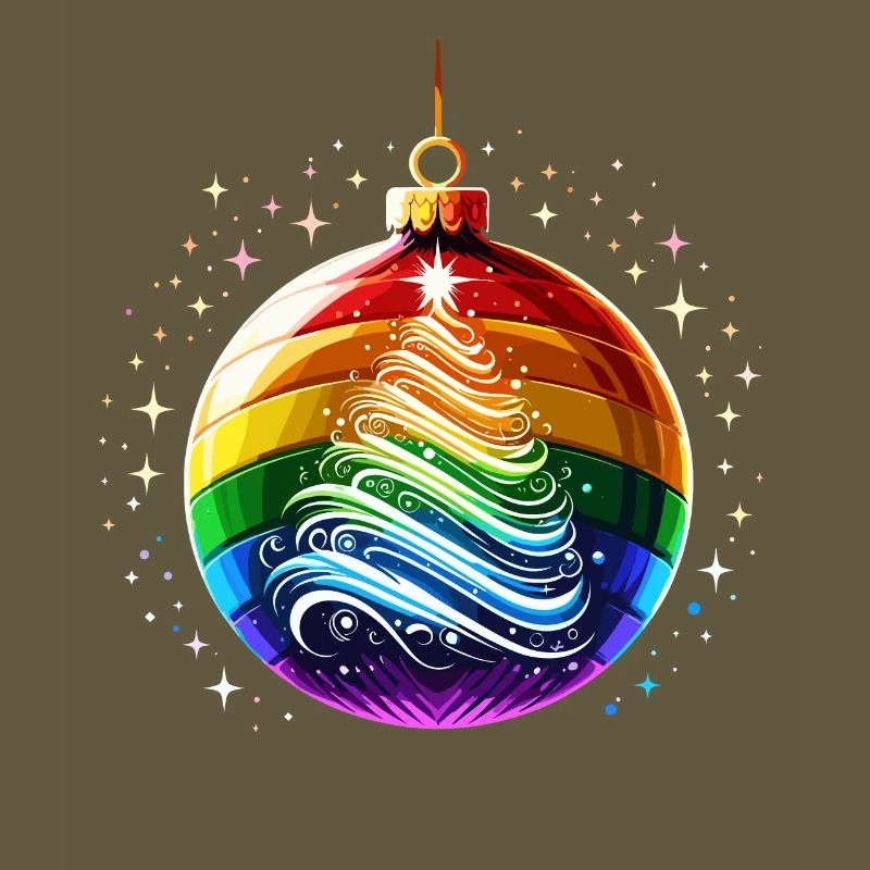 Regenbogen Weihnachtskugel
