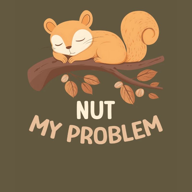 Nut My Problem Eichhörnchen Morgenmuffel Geschenk