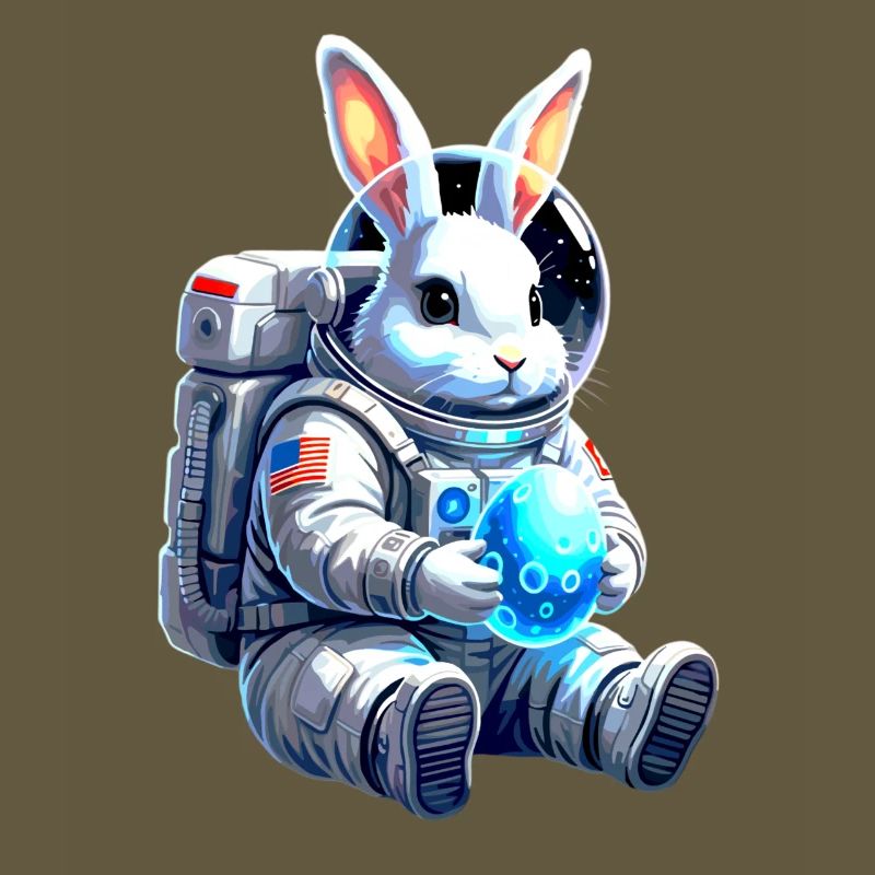 L’astronaute Lapin de Pâques Œuf de l’Espace