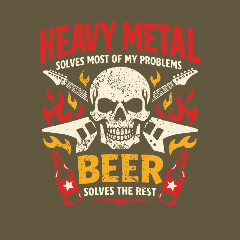 Heavy Metal solves my problems - Bier Spruch