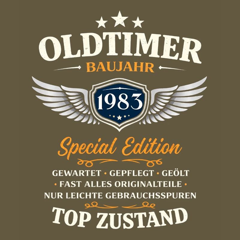 43. Geburtstag Geschenk Mann Oldtimer Vintage 1983