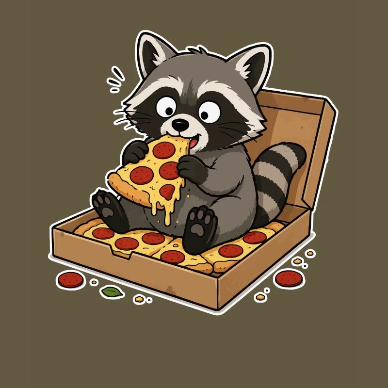 Pizza Waschbär Snackheld