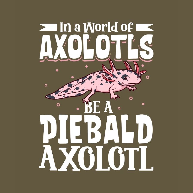 Sei ein Piebald Axolotl