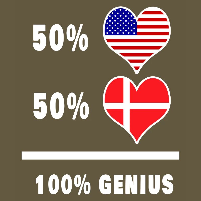 Conception ingénieuse du drapeau des États-Unis et du Danemark