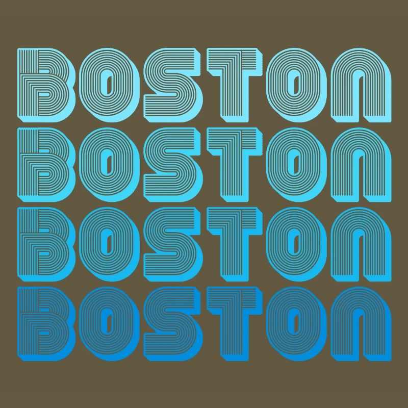 Boston Repeat Pattern Blue Gradient