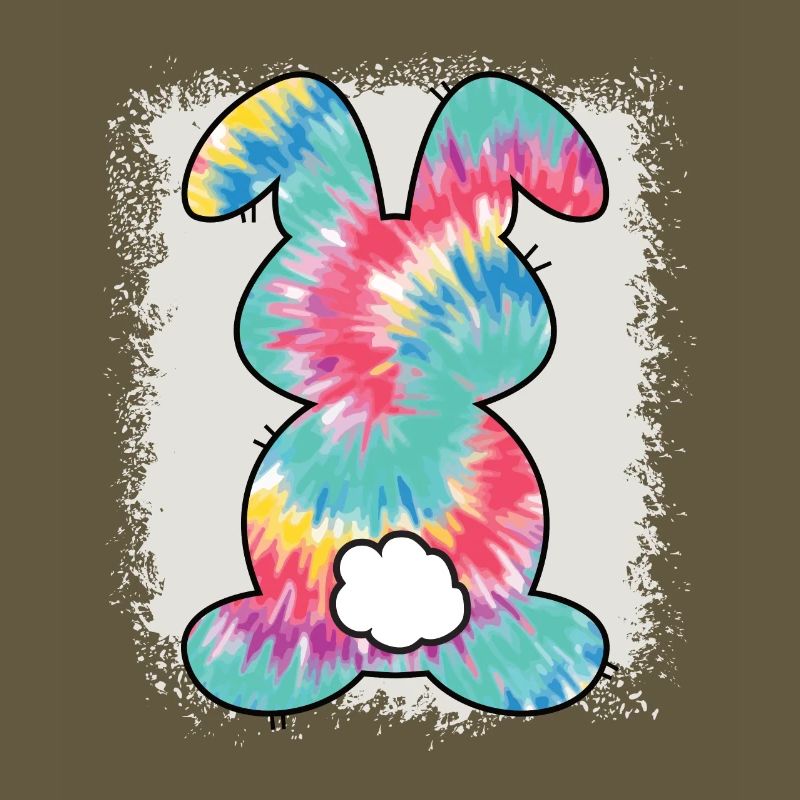 Tie Dye Rabbit Bleached Easter