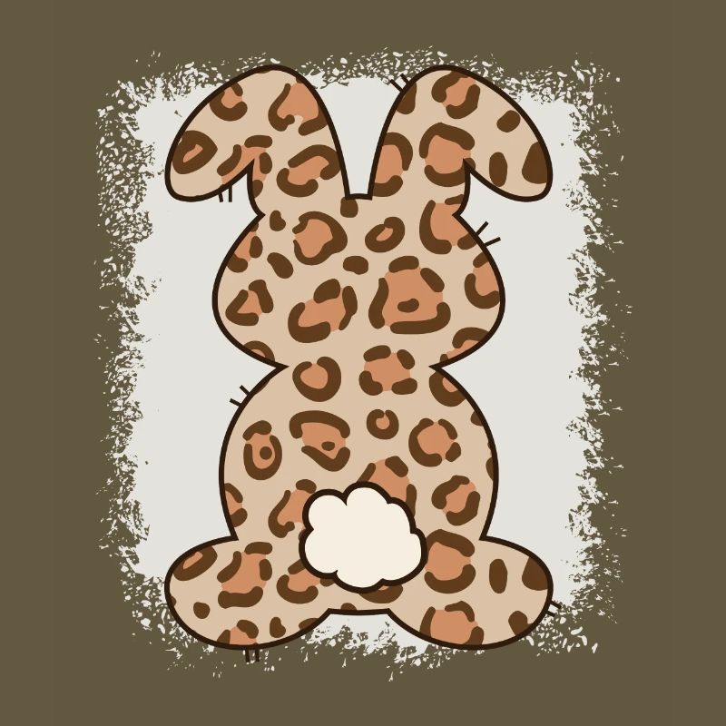 Leopard Print Bleached Easter