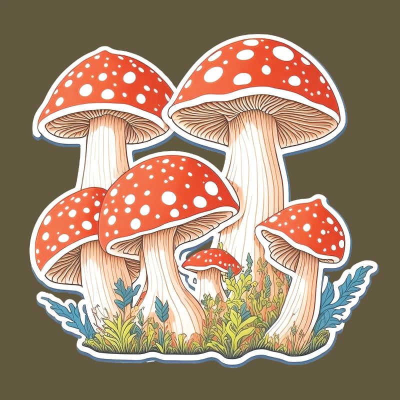 Toadstools, mushrooms