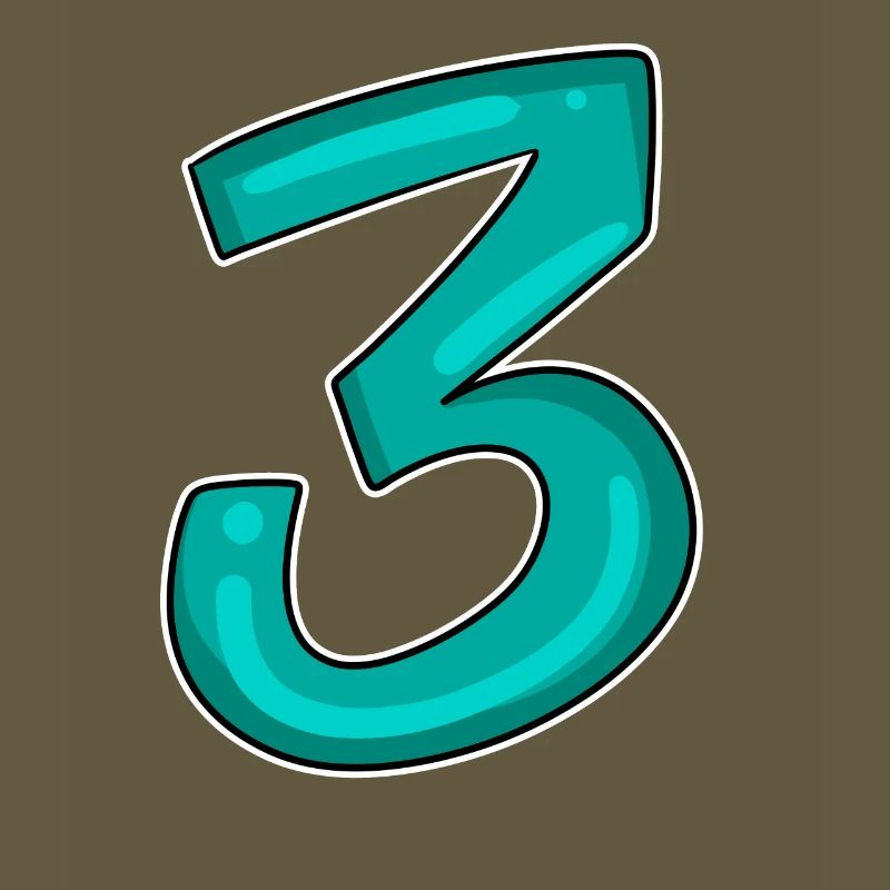 3 - Three - Third