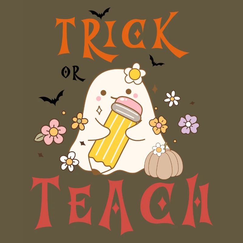 Halloween-Lehrer austricksen oder unterrichten