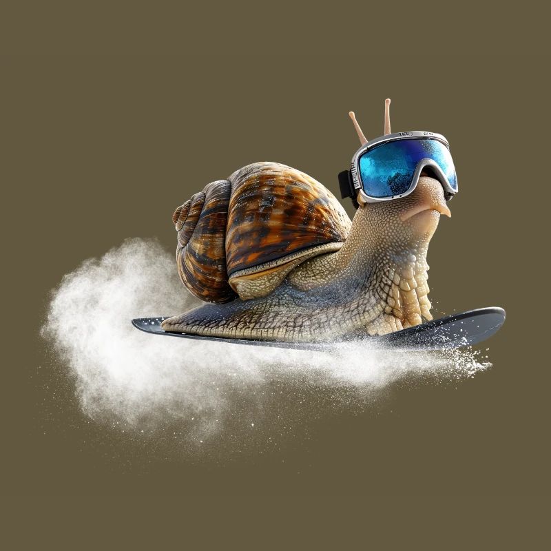 Plus cool que le reste, l’escargot de snowboard.