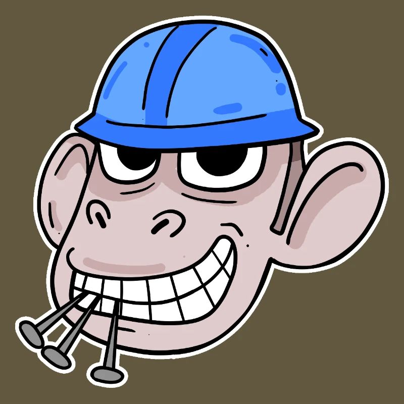 Monkey Construction Site Construction Worker