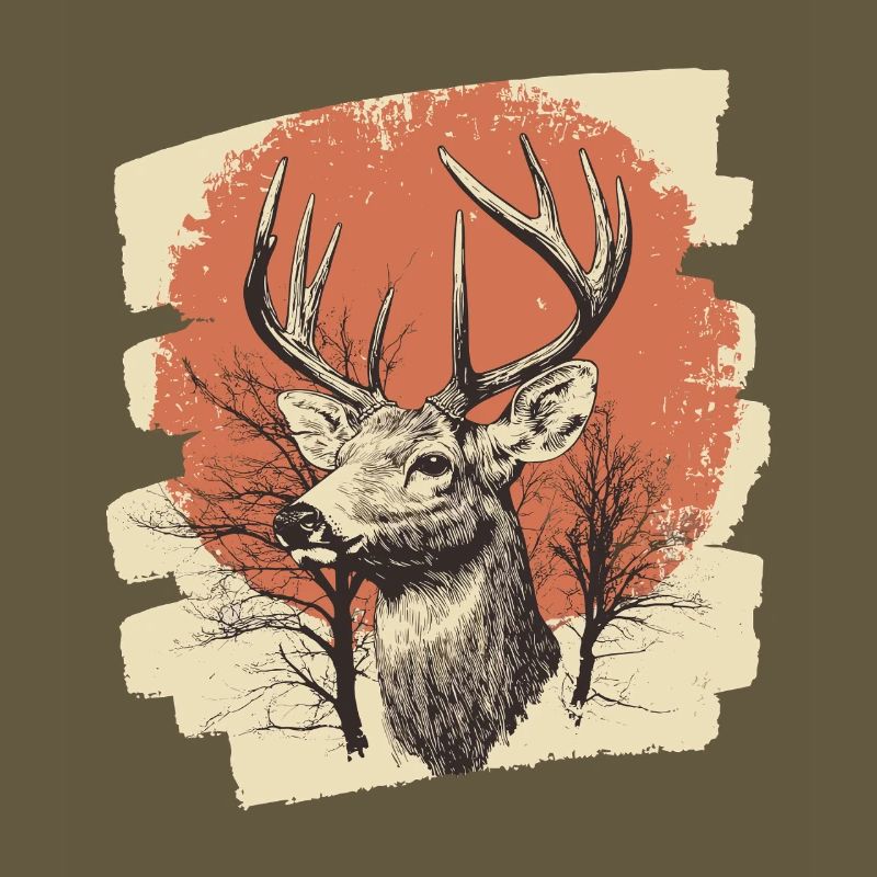 Deer with antlers