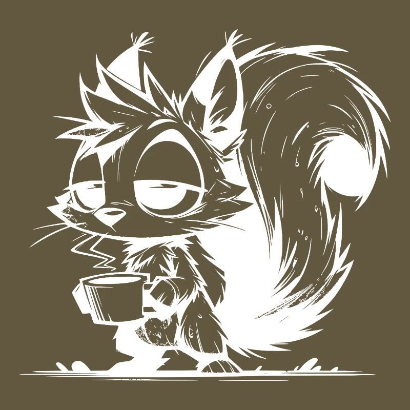 Bitte nicht stören – Eichhörnchen Kaffeezeit