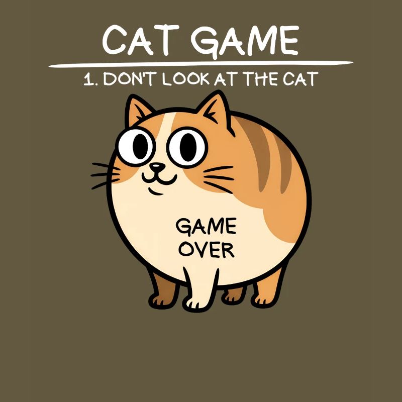 Jeu de chat Ne regarde pas le chat drôle de chat