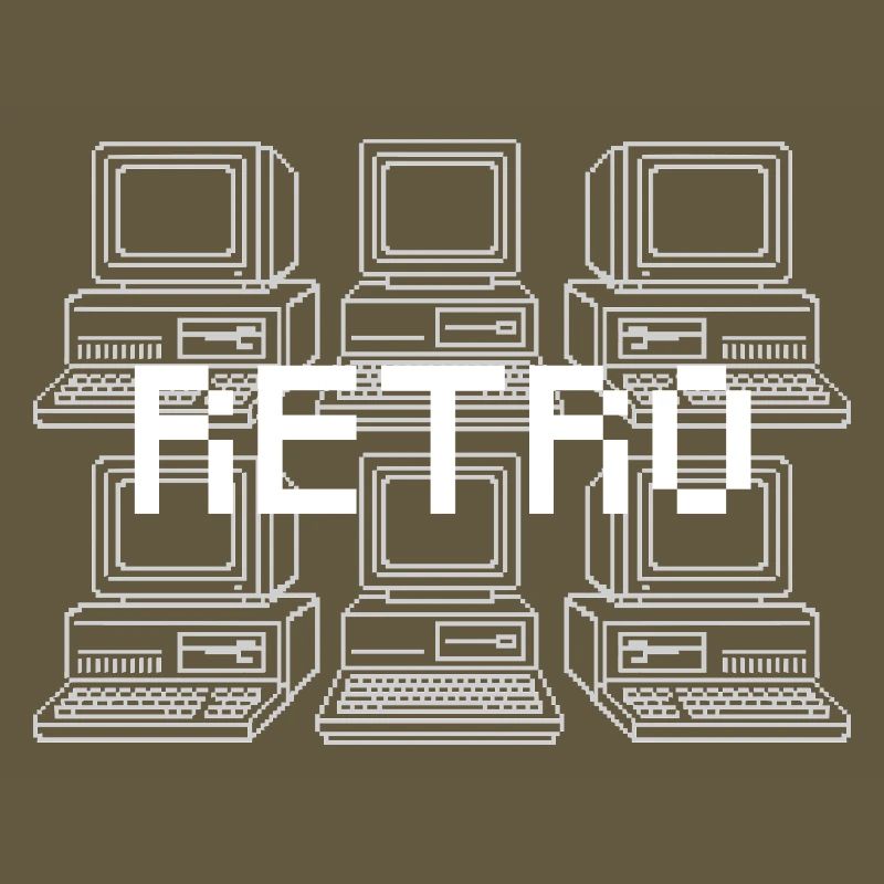 Retro Computer Grid Techno