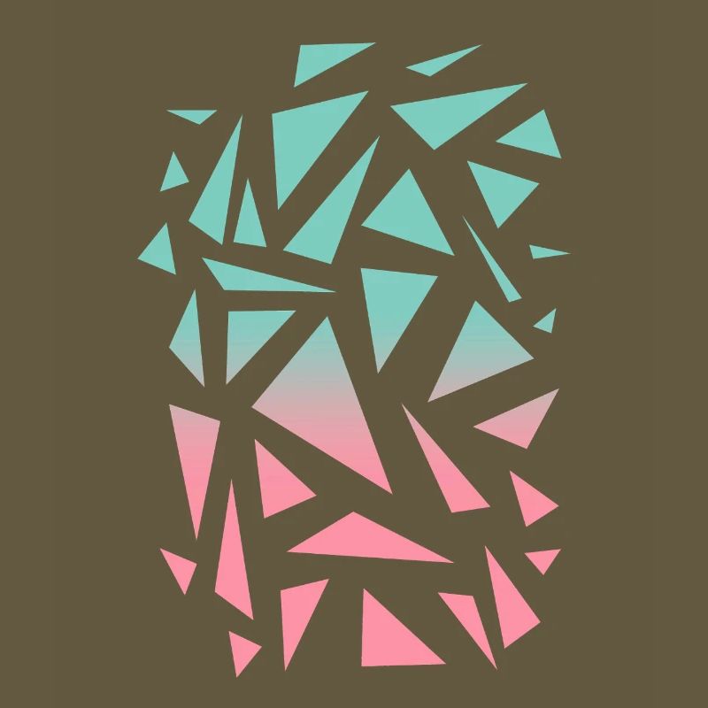 Triangle Pattern - Turquoise Pink