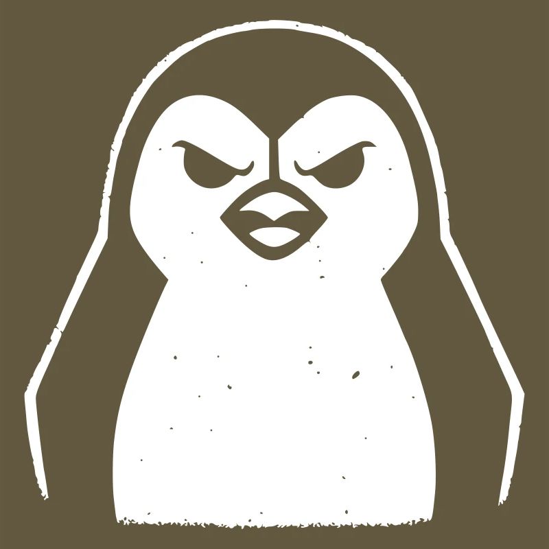 pinguin stencil grunge minimalistisch-vector Linux
