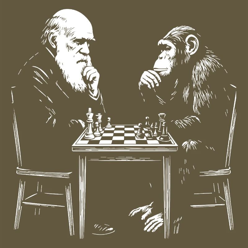 Darwin plays chess with monkey - Evolution game