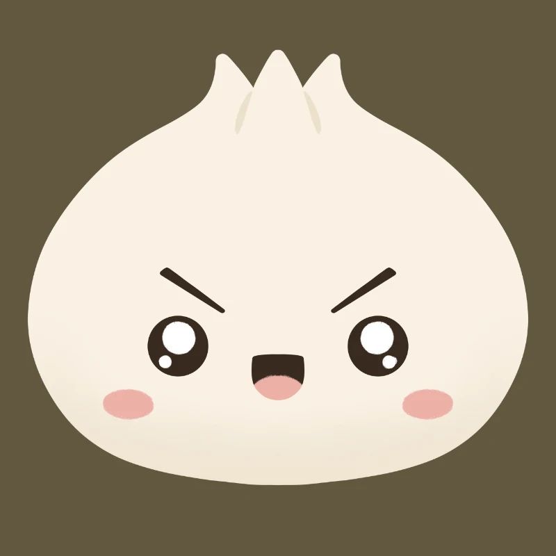 Grumpy Dumpling Cute Mascot