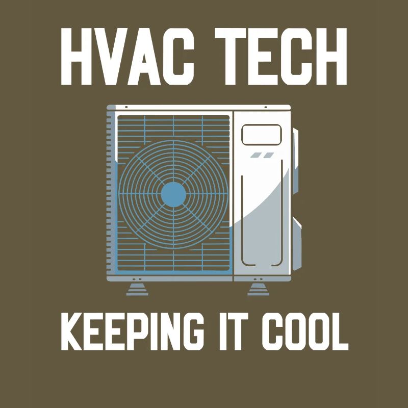 HVAC Tech Keeping It Cool Spruch Techniker