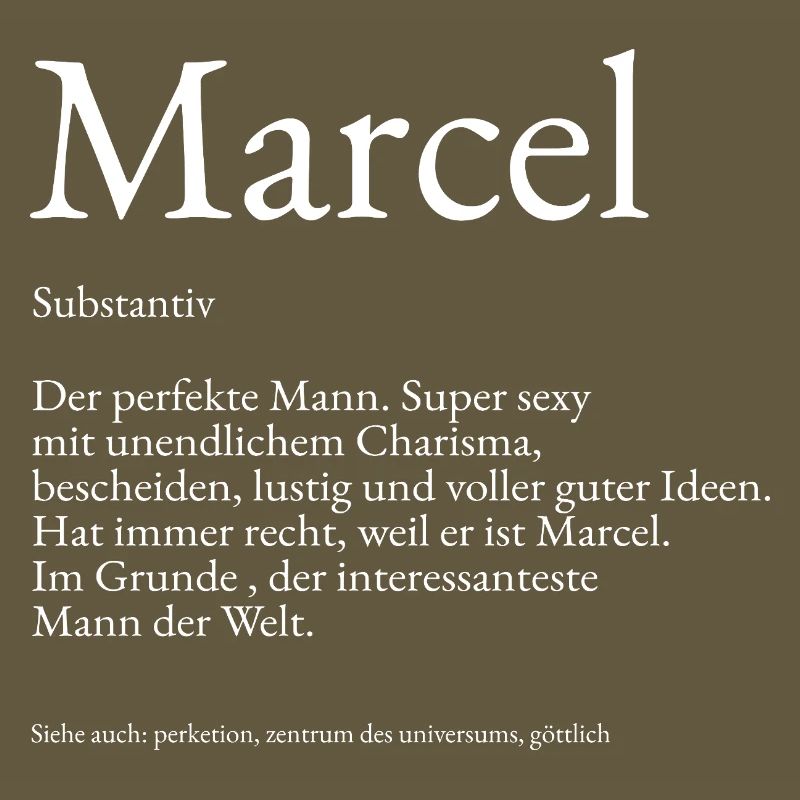 Marcel Dictionary explanation First name Marcel