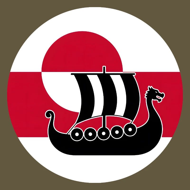 Conception de drakkar du drakkar du drapeau du Groenland