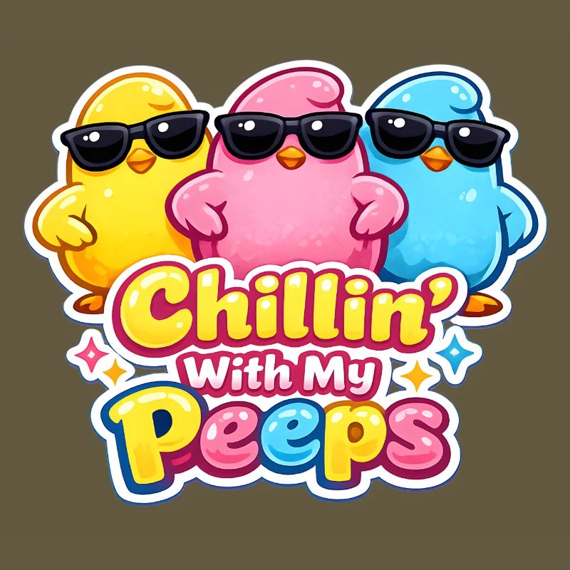 Chillin with my Peeps Happy Easter Easter Chick