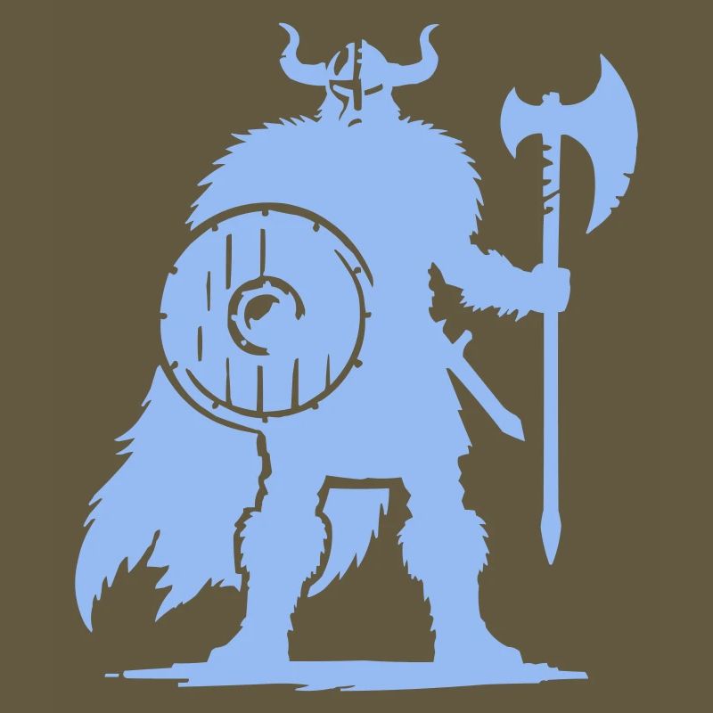 Viking warrior with axe and shield
