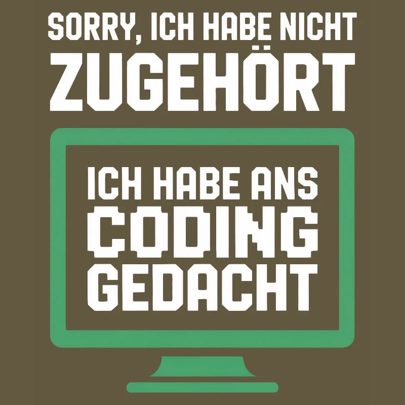 Coding Gedanke am Bildschirm