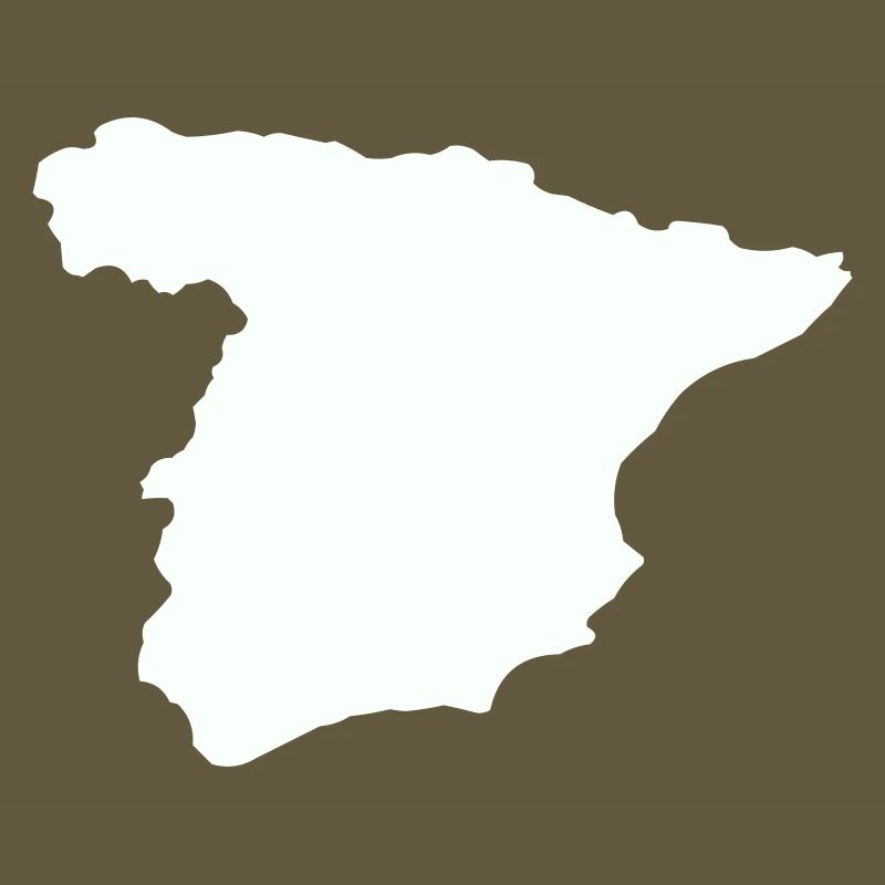 Spanienkarten Silhouettedesign
