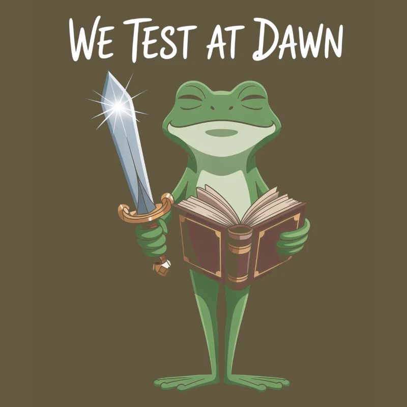 Dawn Test Frog: Sword & Scroll