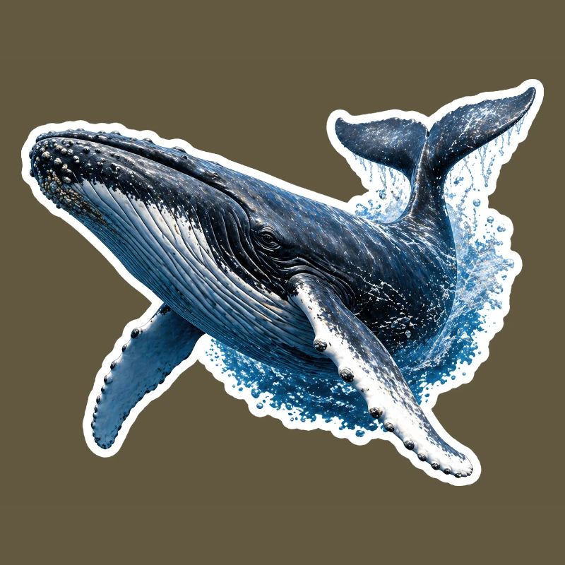 Leaping Humpback Whale – Dynamic Marine Illustrations