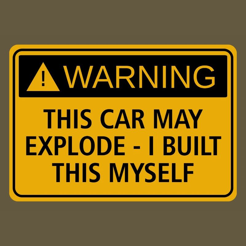JDM sticker - this car may explode