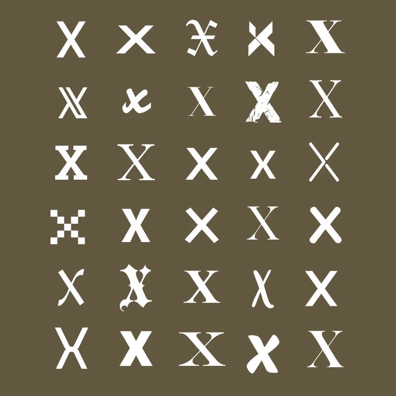 Typographie Monogramme X Pattern