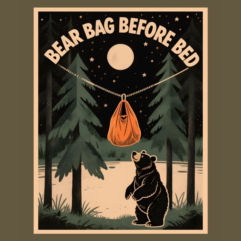 Bear bag before sleeping | Camping