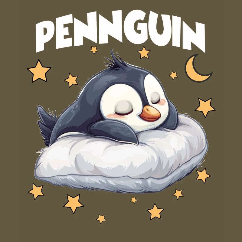 Pennguin Pinguin Pyjama Morgenmuffel Langschläfer 
