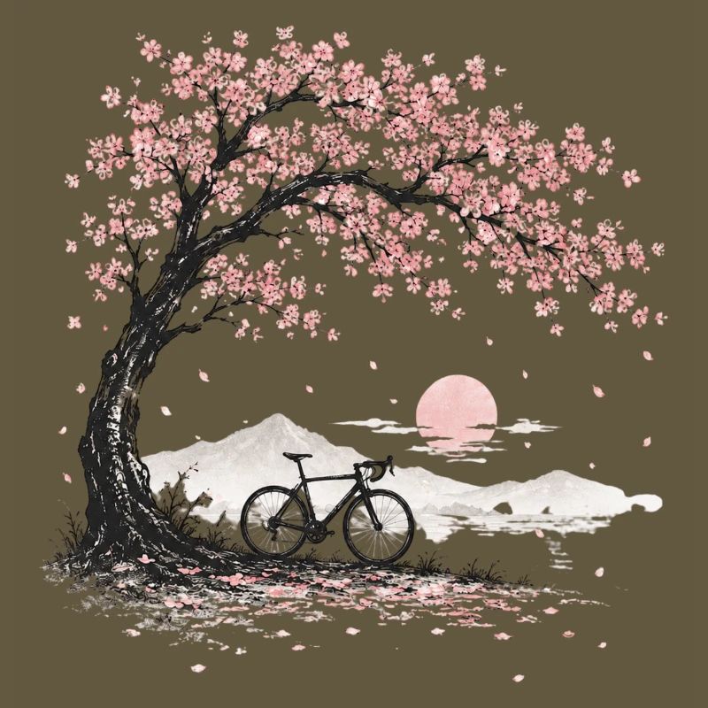 Cherry Blossom Cherry Tree Bicycle